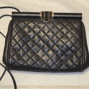 Vintage Susan Gail Black Leather Crossbody Purse